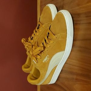 PUMA Men's Suede Classic XXI Sneakers - 9.5 - Gold/White